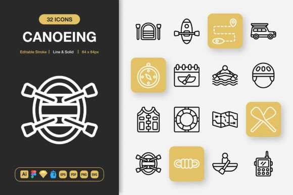 A Brand Designer's Review: Canoeing Icons for Local Business Graphics