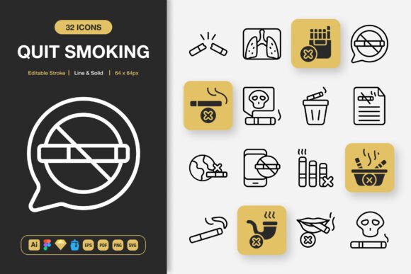 A Designer's Practical Review of Quit Smoking Icons