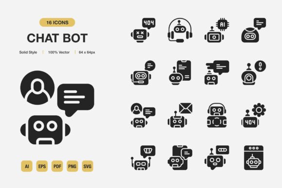 A Designer's Real-World Review of Chat Bot Solid Icons