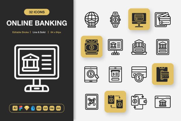 A Designer's Review of Online Banking Icons for Embroidery