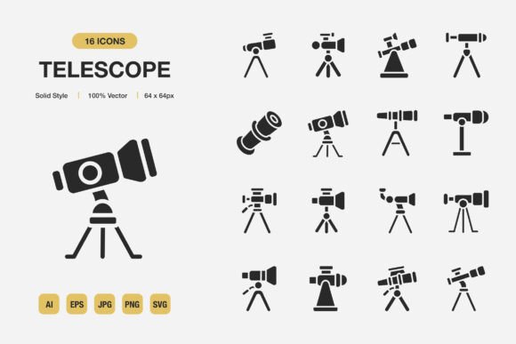 A Designer’s Review of Telescope Solid Icons for Real Branding