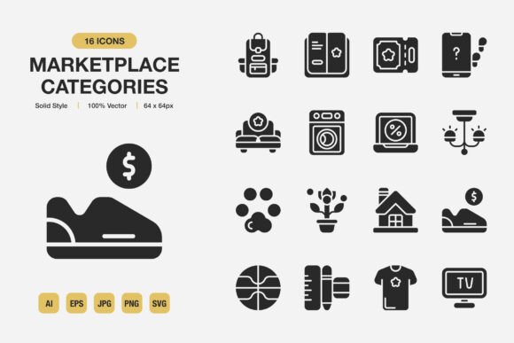 A Modern Icon Set for Local Business Graphics