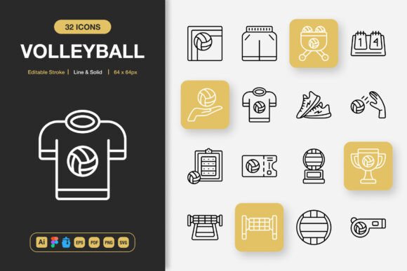 A Professional Review of Volleyball Graphics and Icons