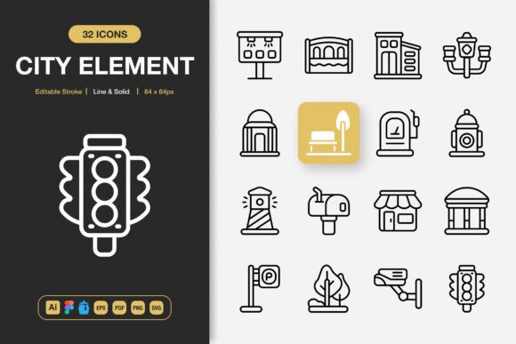 City Element Icons: A Designer’s Take on Embroidery Potential