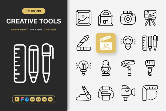 Essential Graphics: Crafting with Creative Tools Icons