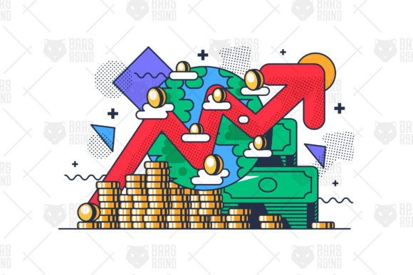Global Economic Expansion: A Modern Graphics Illustration