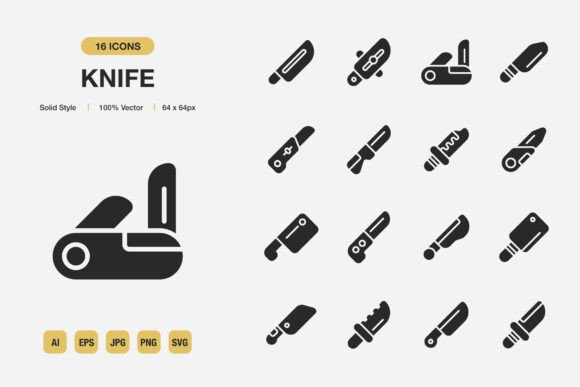 Knife Solid Icons: A Designer’s Review for Real Embroidery