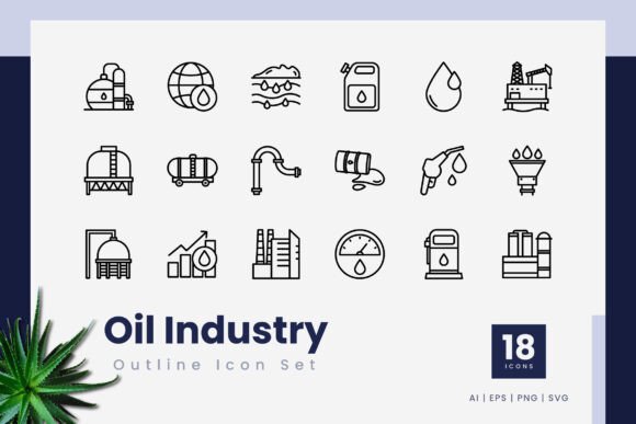 Oil Industry Outline Icons: A Designer's Review