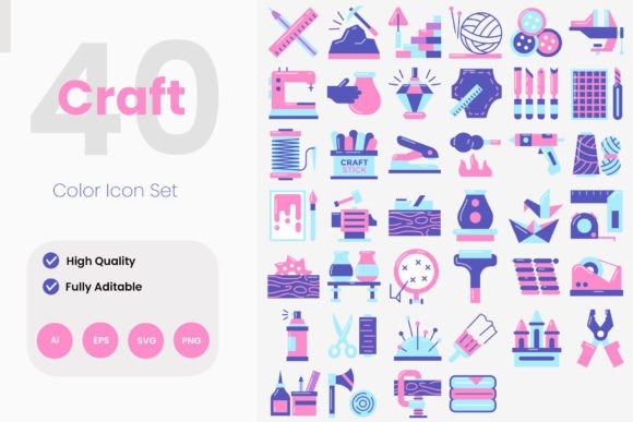 Review: Craft Flat and Filled Icons for Creative Projects