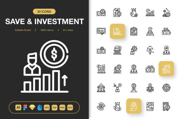 Reviewing Saving and Investment Icons for Embroidery Projects