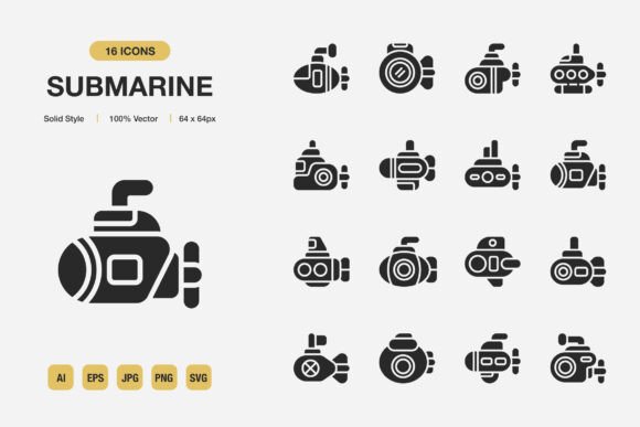 Submarine Solid Icons: A Designer's Review for Real Client Graphics