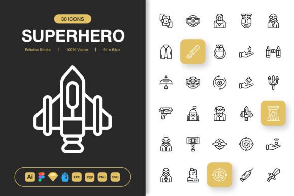 Superhero Icons: A Graphic Design Asset for Publishers
