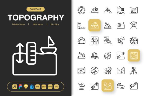 Topography Icons: A Graphic Designer's Review for Modern Publishers